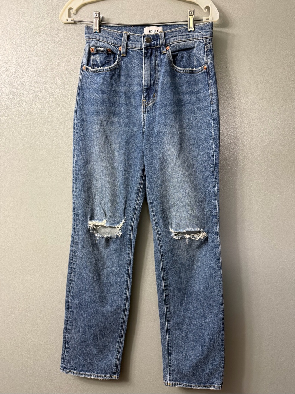 Pistola high waist straight leg denim jeans 26